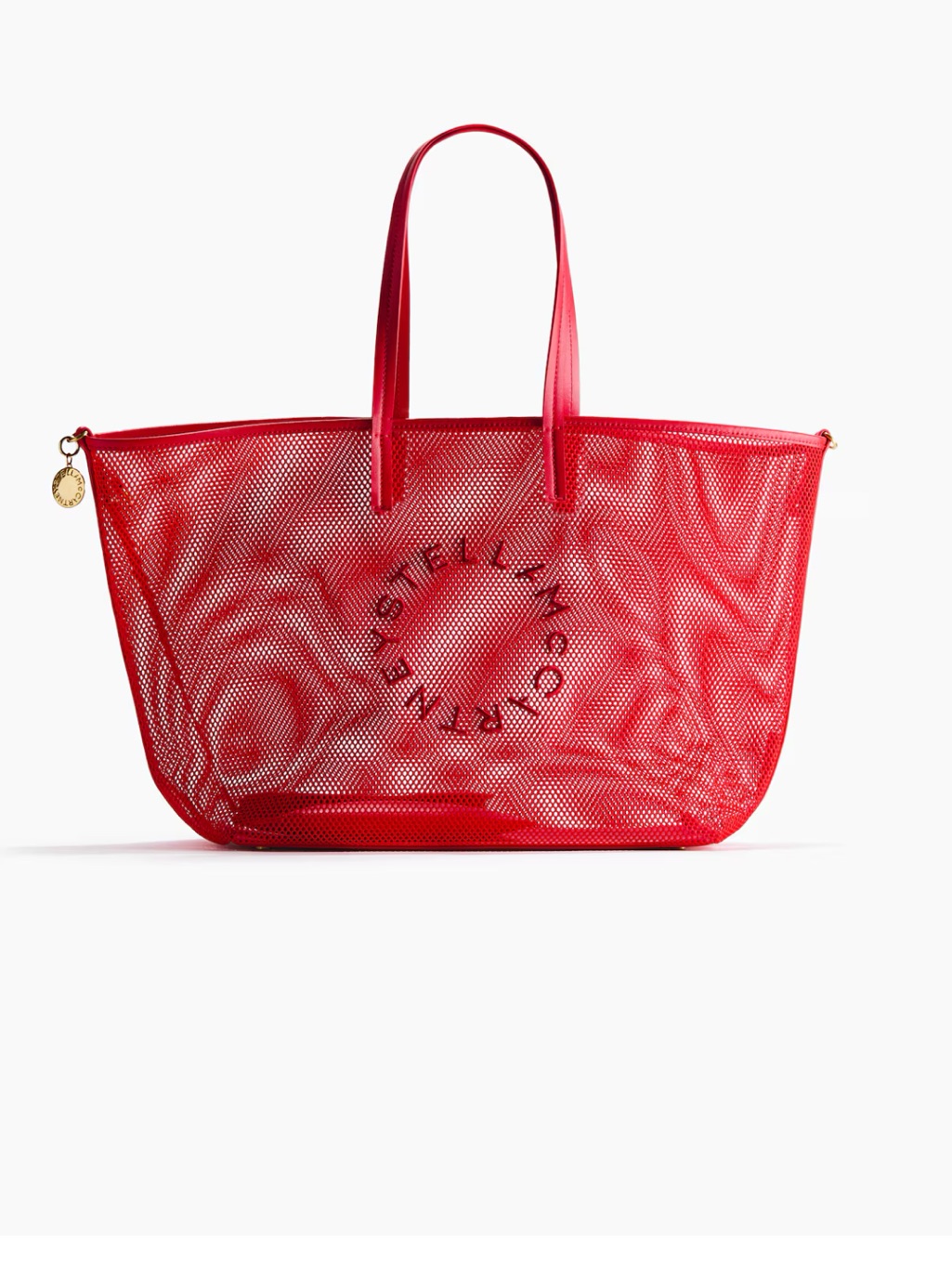 Stella Mccartney X H&M Red Mesh Tote With Matching Pouch
